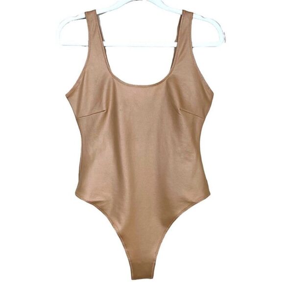 SKIMS Wet Jersey Tank BodySuit Ochre - Picture 4 of 6